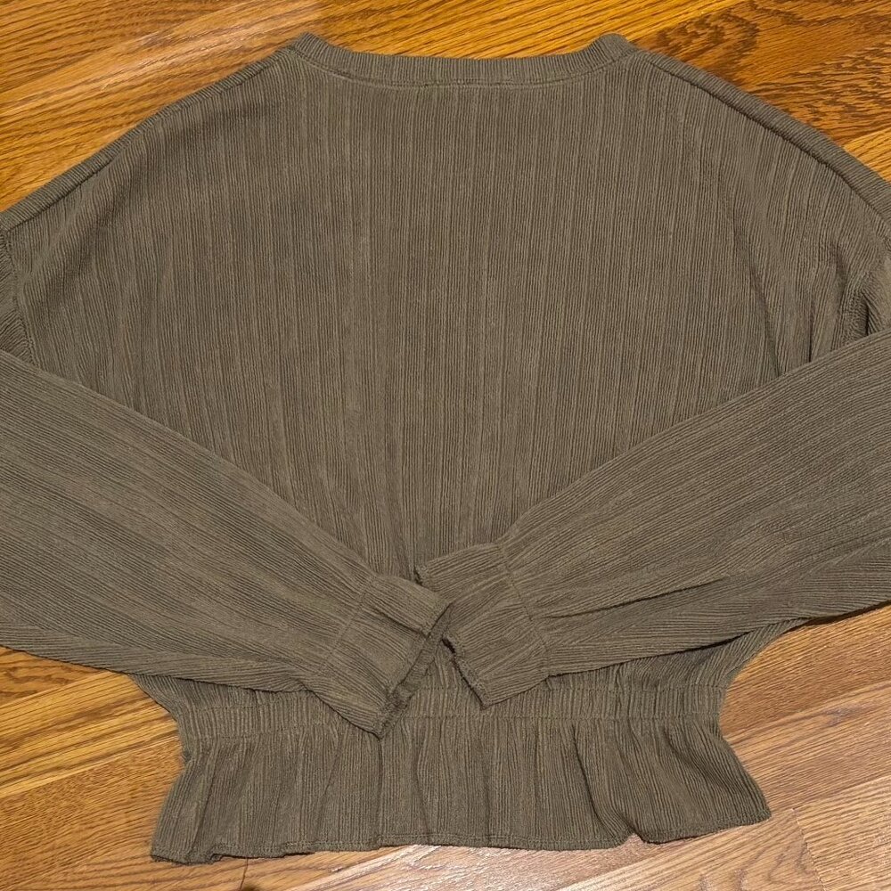 ZARA | Ribbed Peplum Top - Picture 2 of 3